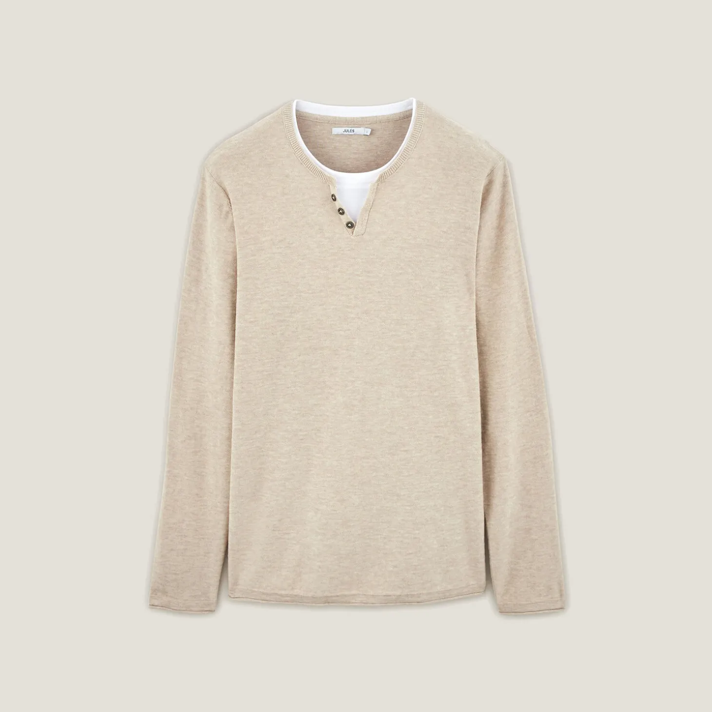 Clearance Trui met dubbele halslijn Trui