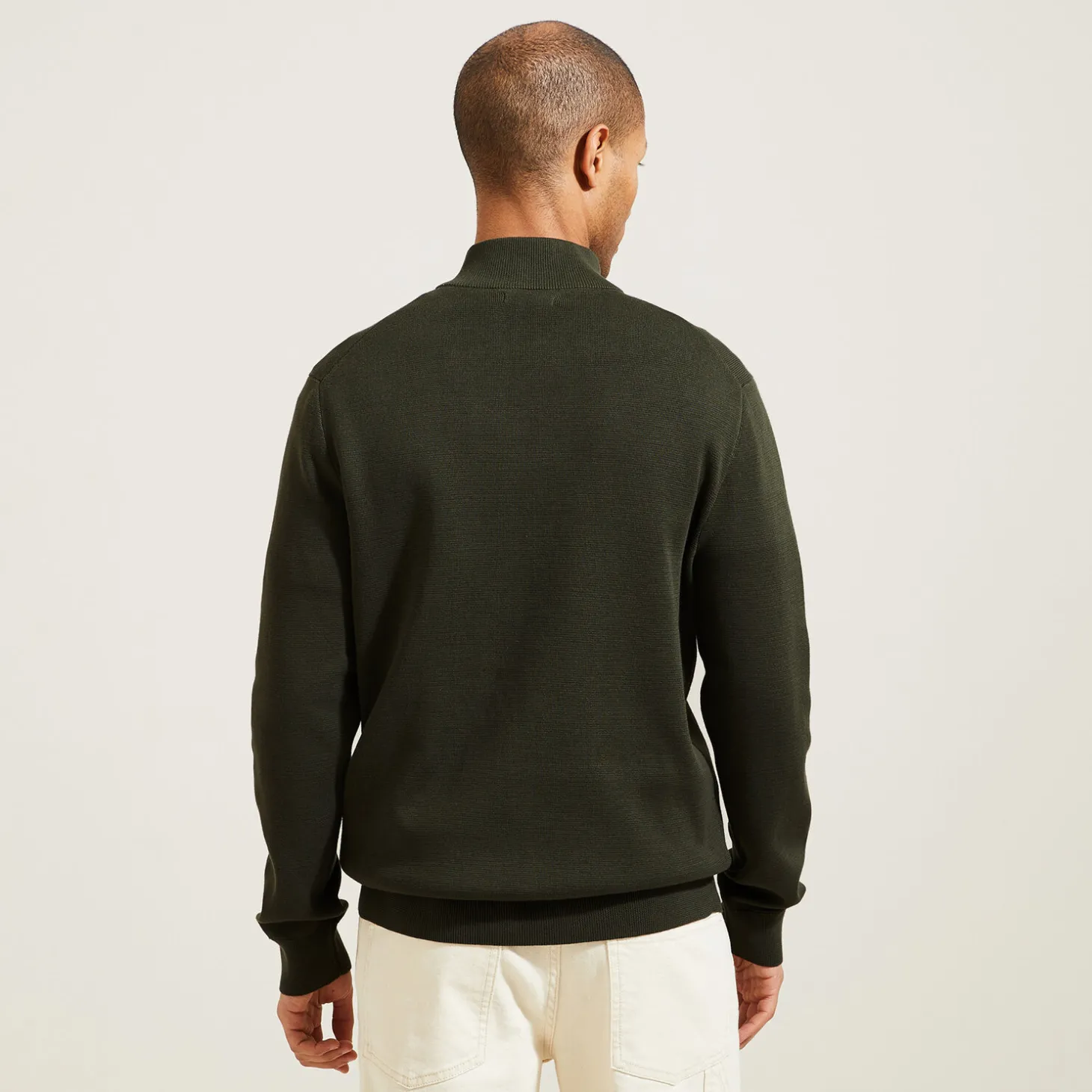 New Trui met opstaande kraag en halve rits Trui