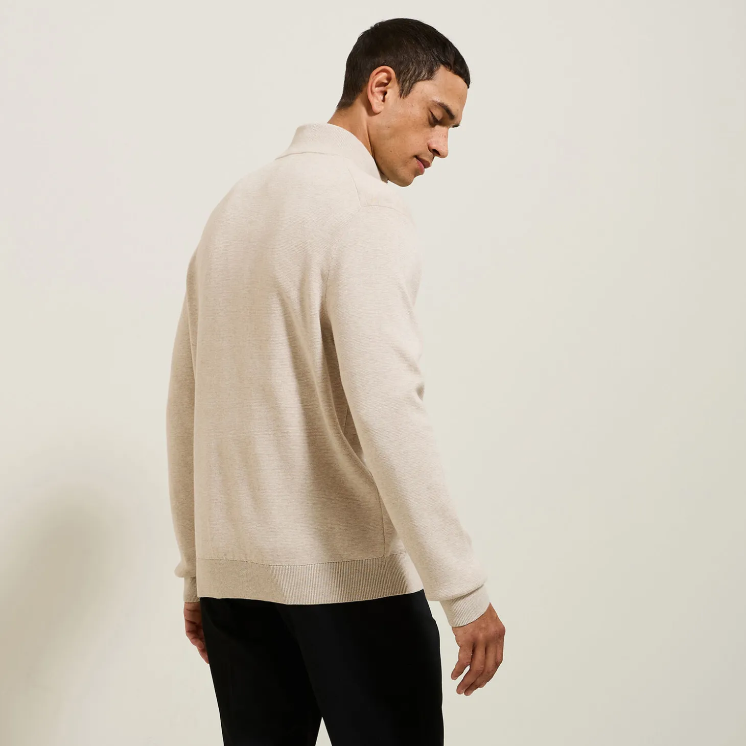 Hot Trui met opstaande kraag en halve rits Trui