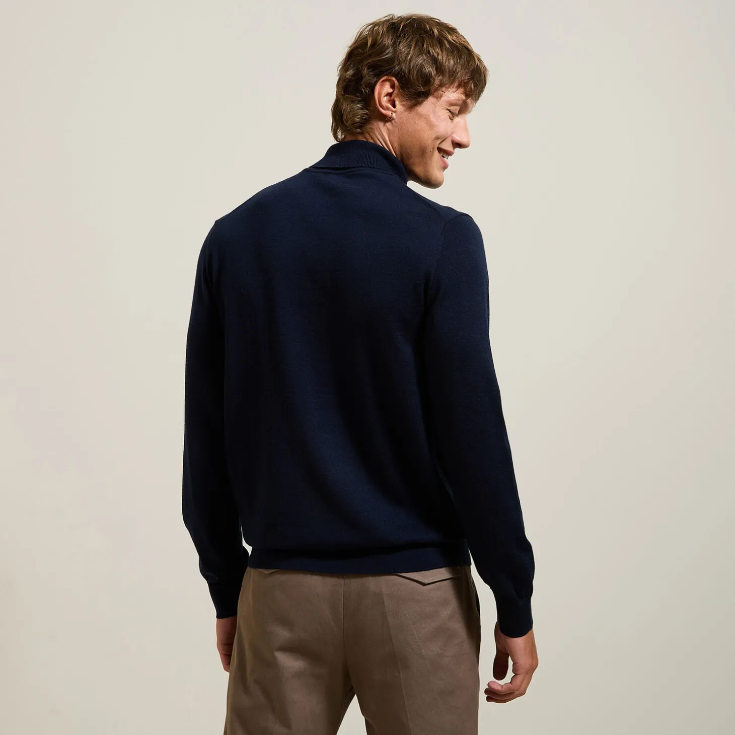 Outlet Trui met rolkraag in merinoswol Trui