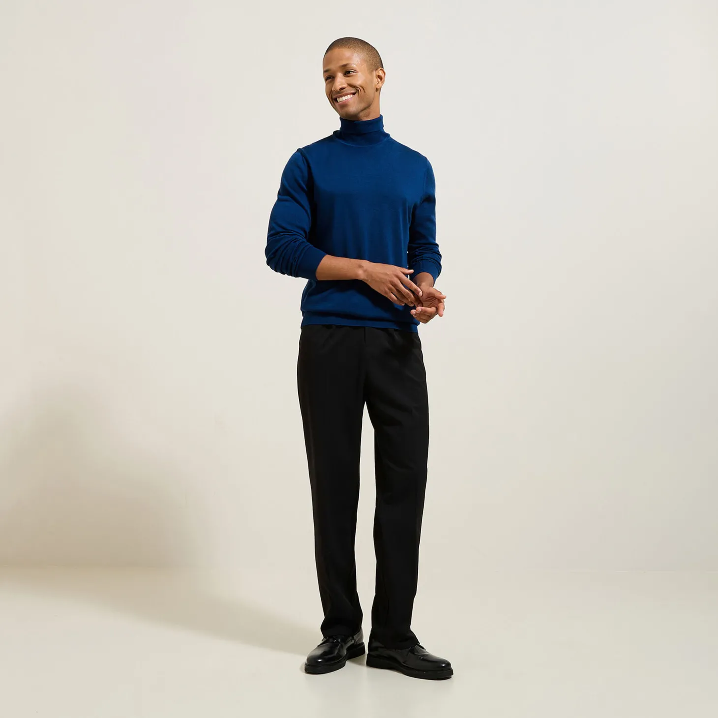 Online Trui met rolkraag in merinoswol Trui