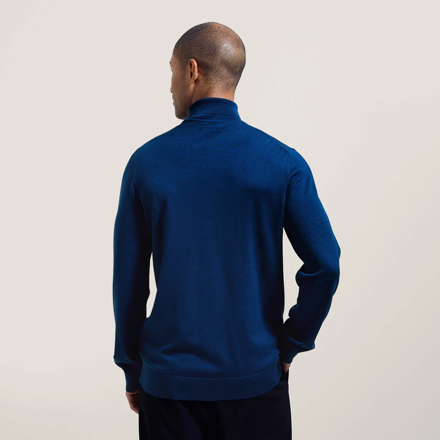 Online Trui met rolkraag in merinoswol Trui