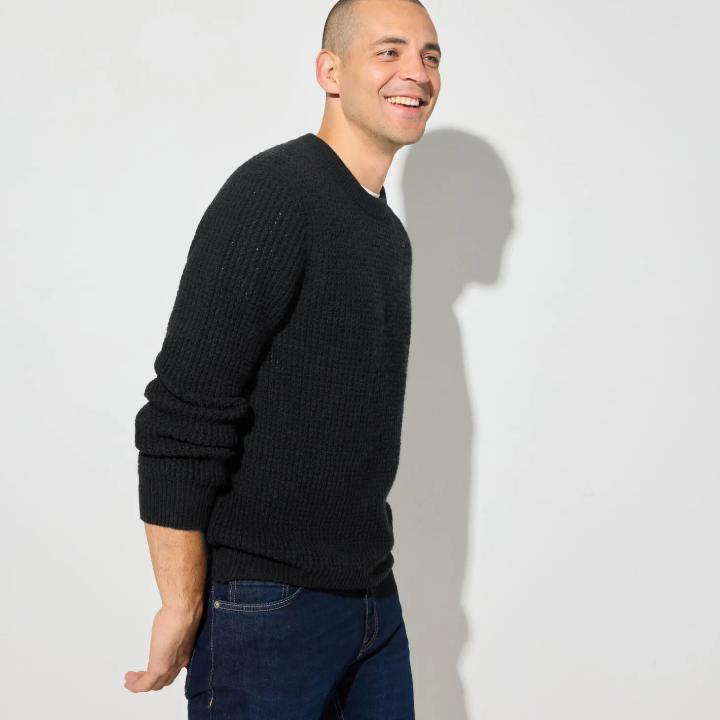 Hot Trui met ronde hals en fantasiestekenpatroon Trui