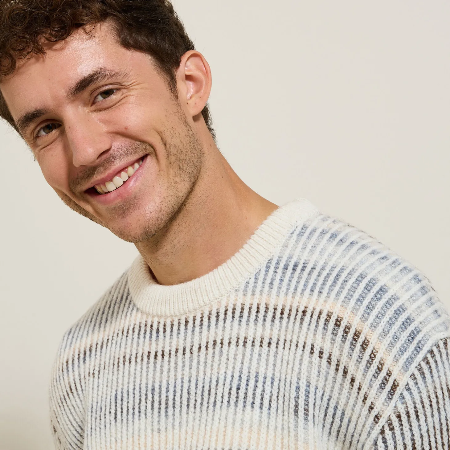 Cheap Trui met ronde hals en kleurverloopeffect Trui