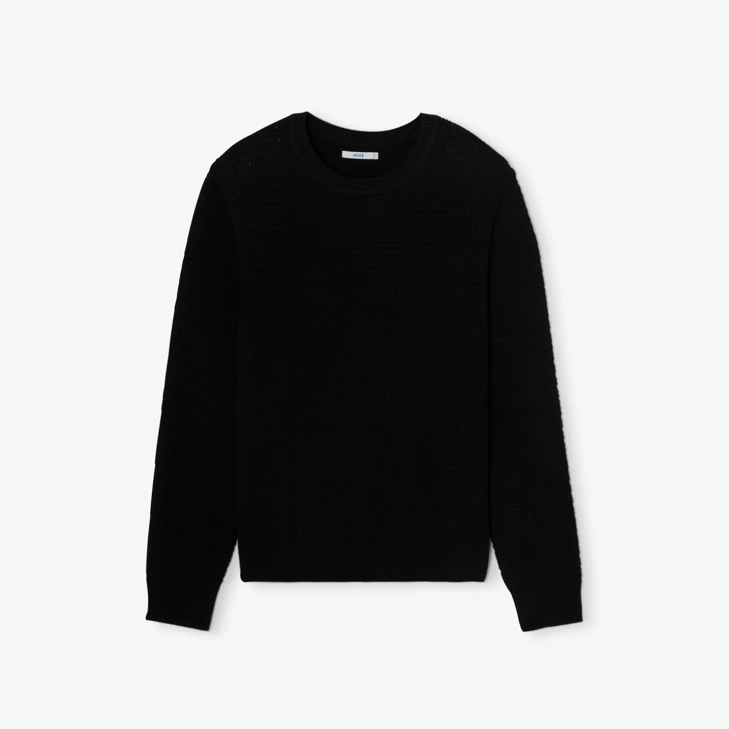 Outlet Trui met ronde hals en reliëfsteken Trui