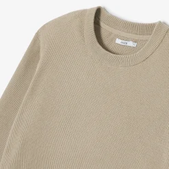 New Trui met ronde hals en stekenpatroon Trui