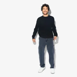 Clearance Trui met ronde hals en stekenpatroon Trui