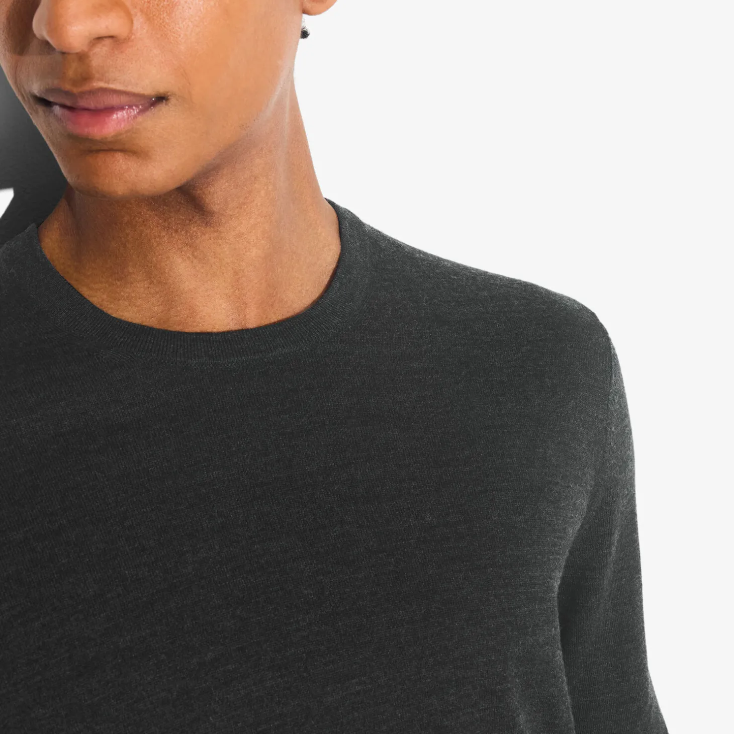 Clearance Trui met ronde hals in merinoswol Trui