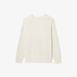 Outlet Trui met ronde hals in ribstof Trui