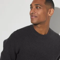 Best Trui met ronde hals in stekenpatroon Trui