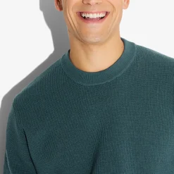 Store Trui met ronde hals in stekenpatroon Trui