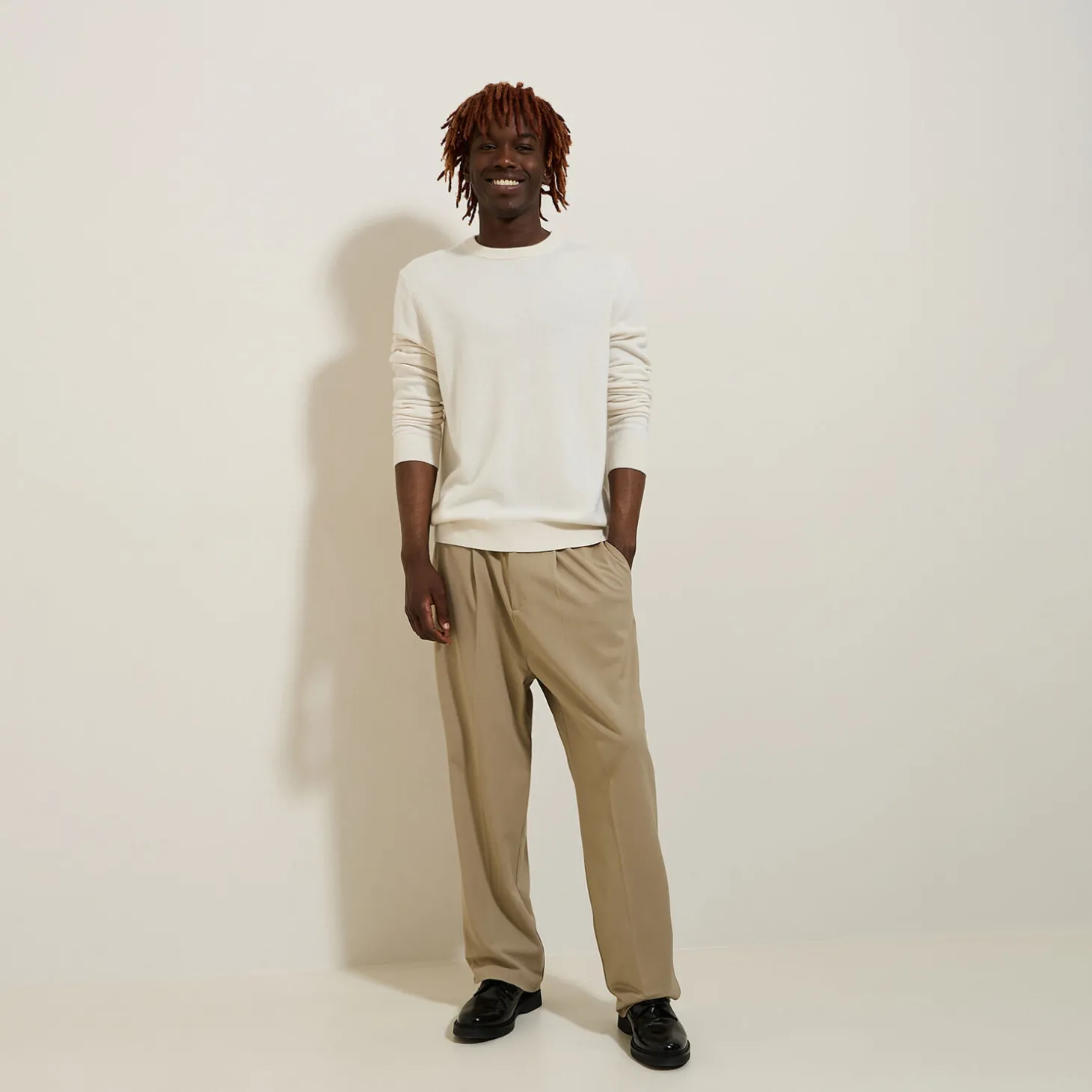 New Trui met ronde hals van merinos/kasjmiermix Trui