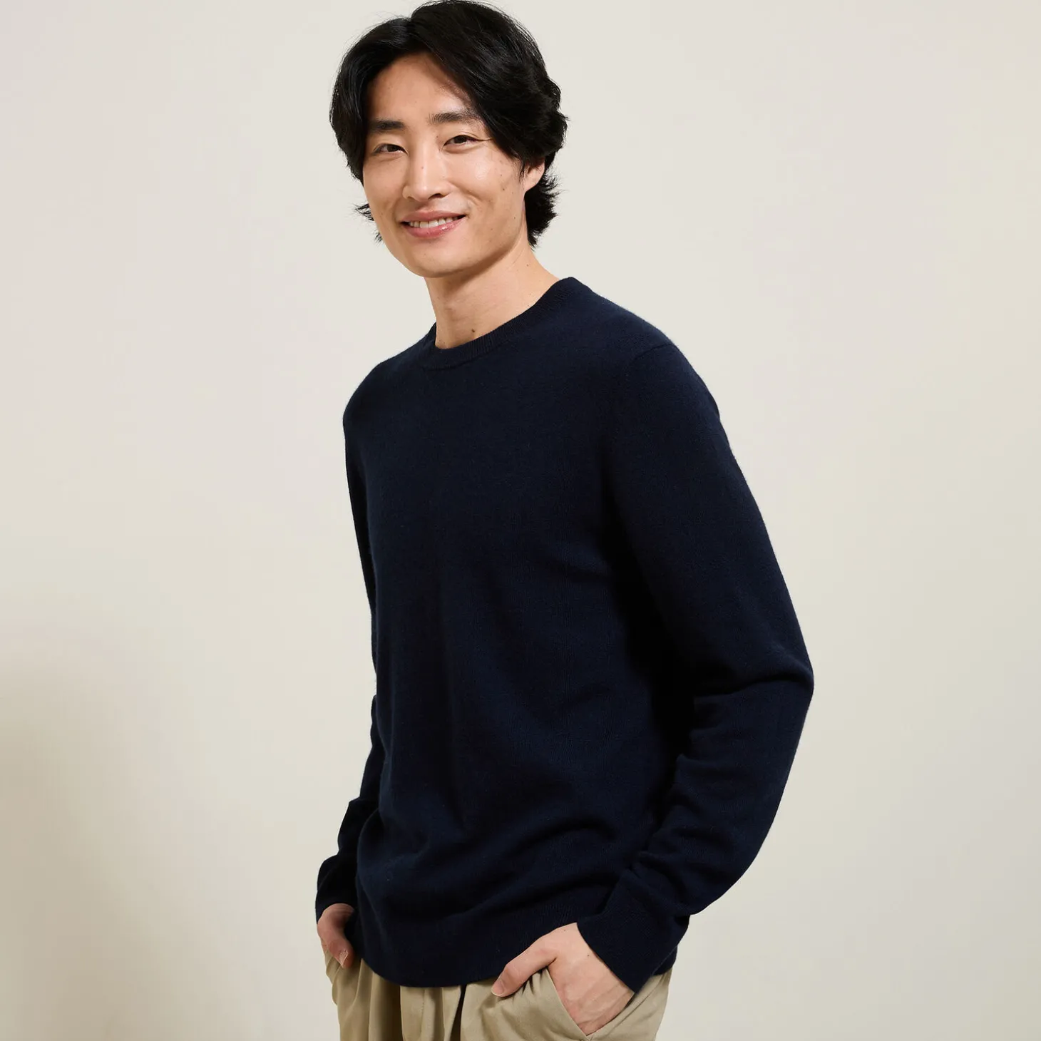 Fashion Trui met ronde hals van merinos/kasjmiermix Trui