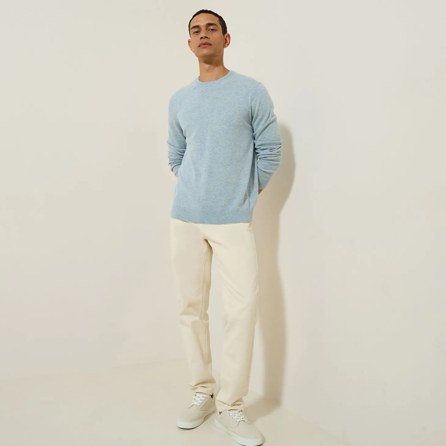 Hot Trui met ronde hals van merinos/kasjmiermix Trui