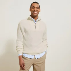 Store Trui met truckerskraag in ribsteek Trui