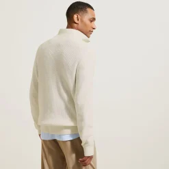 Store Trui met truckerskraag in ribsteek Trui