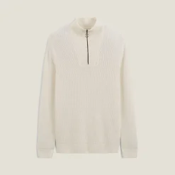 Store Trui met truckerskraag in ribsteek Trui