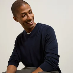 New Trui met V-kraag in merinoswol Trui