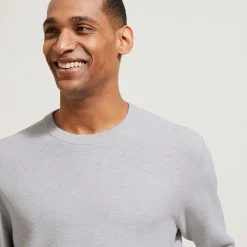 Clearance Trui ronde hals, micro honingraat weefpatroon Trui