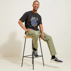 Hot T-shirt aangebrachte good vibes-print T-shirt