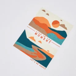 Outlet T-shirt aangebrachte landschap-print T-shirt