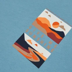 Cheap T-shirt aangebrachte landschap-print T-shirt