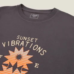 New T-shirt aangebrachte print vooraan T-shirt