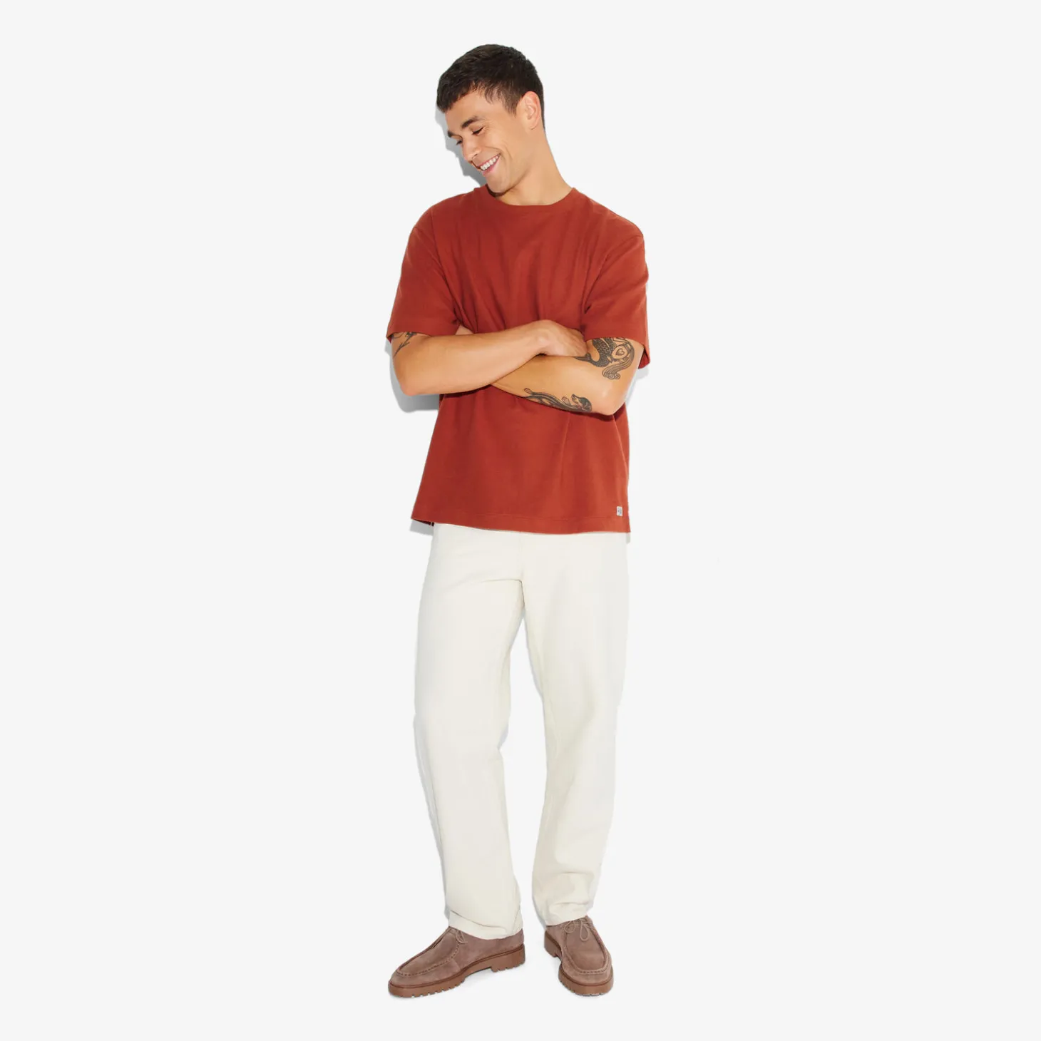 Best Sale T-shirt in badstof met ronde hals T-shirt