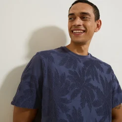 Best Sale T-shirt in badstof met ronde hals en print T-shirt