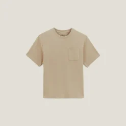 New T-shirt in textuurstof met ronde hals T-shirt