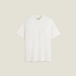 Online T-shirt in textuurstof met ronde hals T-shirt