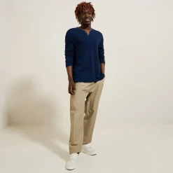 Shop T-shirt met knooplijst en lange mouwen T-shirt