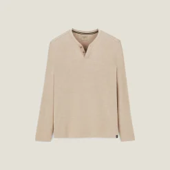 Outlet T-shirt met knooplijst en lange mouwen T-shirt