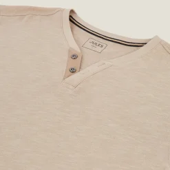 Outlet T-shirt met knooplijst en lange mouwen T-shirt