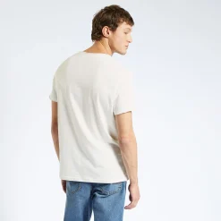 Hot T-shirt met knooplijst in gevlamde stof T-shirt