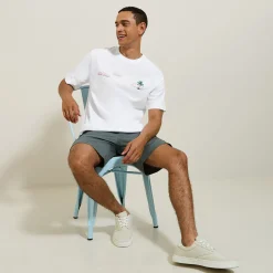 Discount T-shirt met landschap-print op voor-en achterkant T-shirt