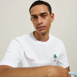 Discount T-shirt met landschap-print op voor-en achterkant T-shirt