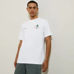 Discount T-shirt met landschap-print op voor-en achterkant T-shirt