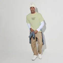 Best Sale T-shirt met ronde hals en willekeurige print T-shirt