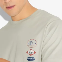 Outlet T-shirt met ronde hals en willekeurige print T-shirt