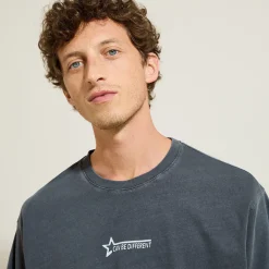 Outlet T-shirt met ronde hals en print T-shirt