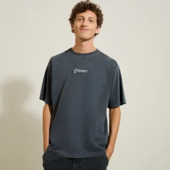 Outlet T-shirt met ronde hals en print T-shirt