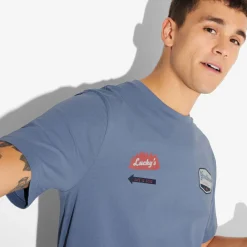 Best T-shirt met ronde hals en willekeurige print T-shirt