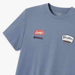 Best T-shirt met ronde hals en willekeurige print T-shirt