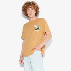 Online T-shirt met ronde hals en willekeurige print T-shirt