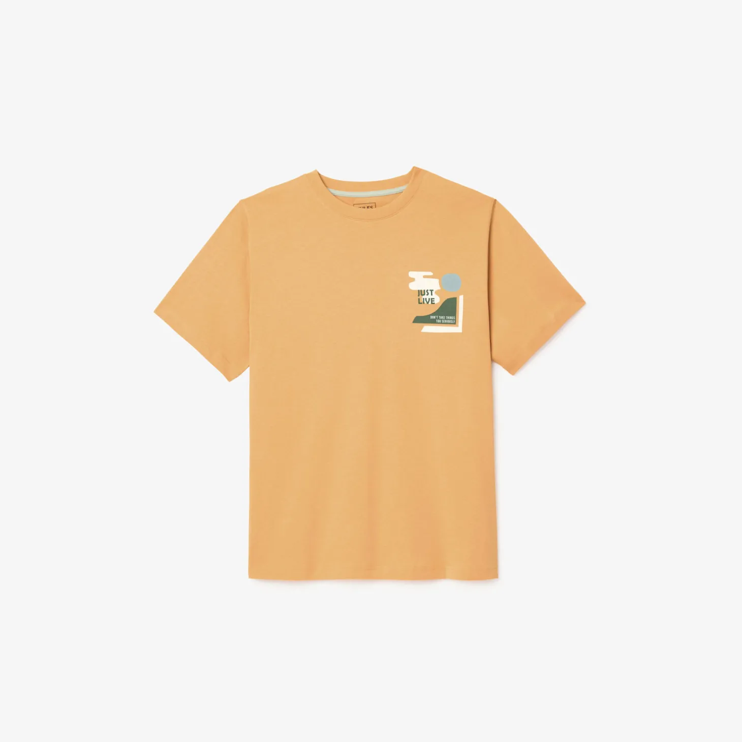 Online T-shirt met ronde hals en willekeurige print T-shirt