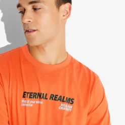 Sale T-shirt met ronde hals en willekeurige print T-shirt