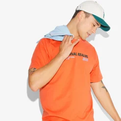 Sale T-shirt met ronde hals en willekeurige print T-shirt