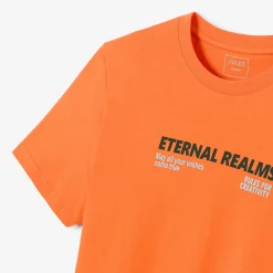 Sale T-shirt met ronde hals en willekeurige print T-shirt