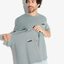 Online T-shirt met ronde hals in katoen T-shirt